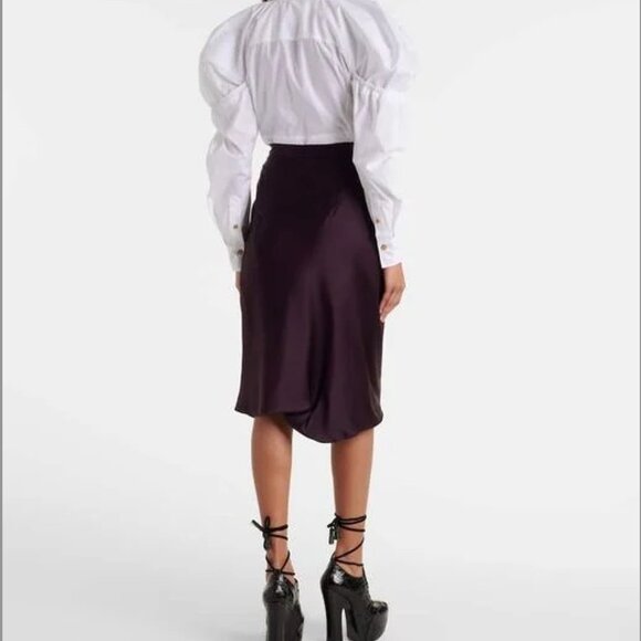 Vivienne Westwood Black Satin Draped Skirt - Picture 6 of 16